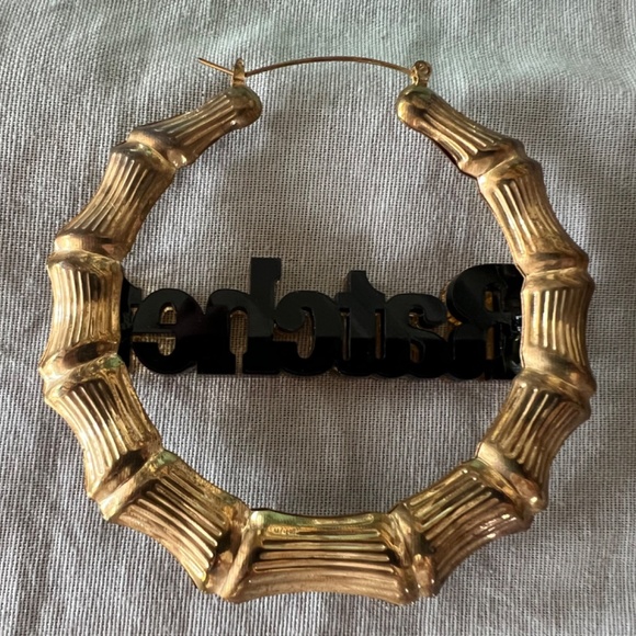 Melody Ehsani Bamboo "Ratchet" Hoop Earrings - Picture 3 of 7